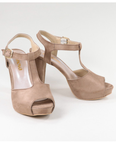 Taupe de Senhora Ginova Elegant Sandals