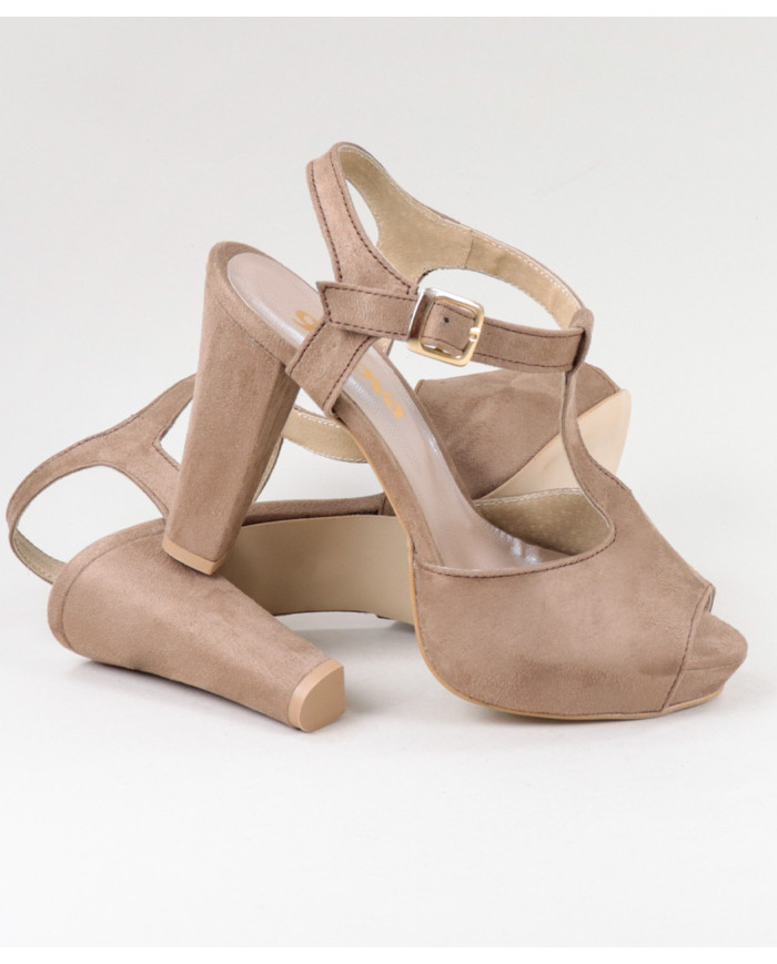 Taupe de Senhora Ginova Elegant Sandals
