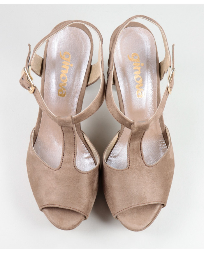 Taupe de Senhora Ginova Elegant Sandals