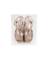 Sandálias Taupe de Senhora Ginova Elegantes