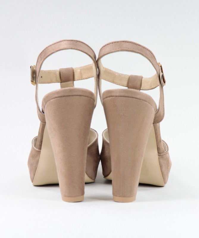 Sandálias Taupe de Senhora Ginova Elegantes