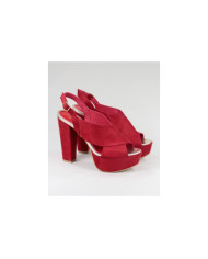 Women's Red Sandals Ginova Crossed to the Front