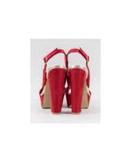 Women's Red Sandals Ginova Crossed to the Front