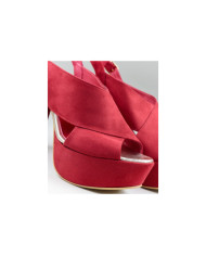 Women's Red Sandals Ginova Crossed to the Front