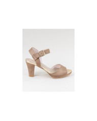 Dame Ginova Taupe Sandals with Buckle