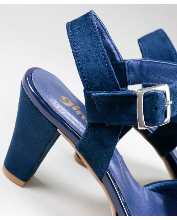 Blue Sandals by Lady Ginova with Buckle