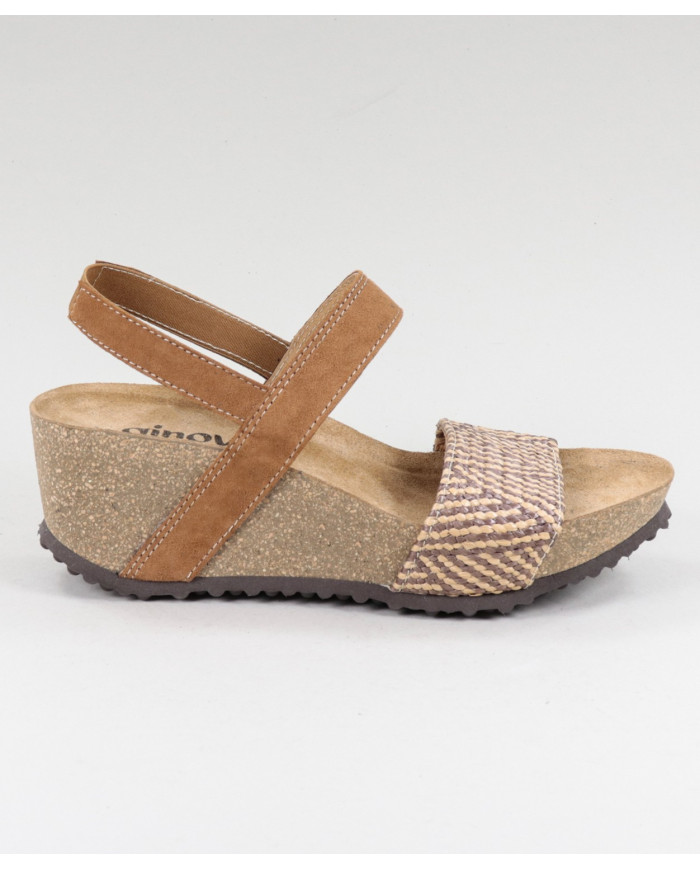 Sandalias Ginova de Cunha con plantilla anatómica y elástica