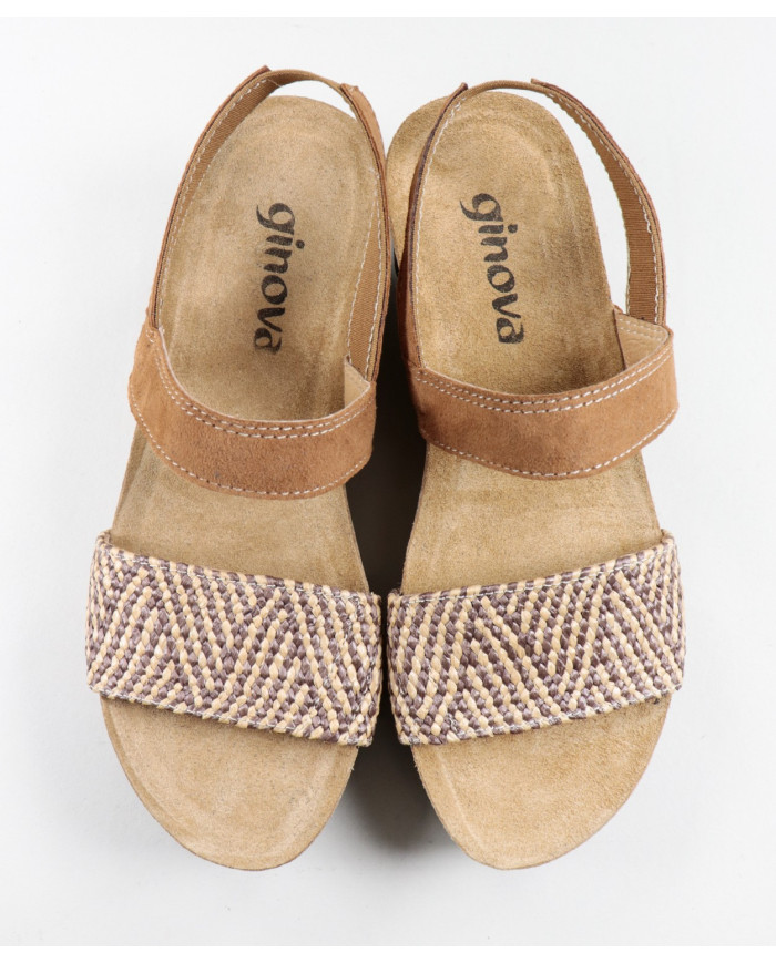 Ginova de Cunha sandals with Anatomical and Elastic Insole