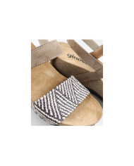 Ginova de Cunha Taupe Sandals with Anatomical and Elastic Insole