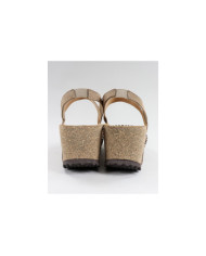 Sandálias Ginova de Cunha Taupe com Palmilha Anatómica e Elástico