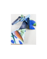 Sandálias Azuis de Senhora Ginova Floridas