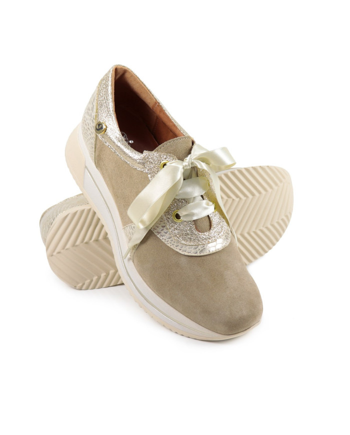 Taupe Trainers of Madame Ginova Comfortable