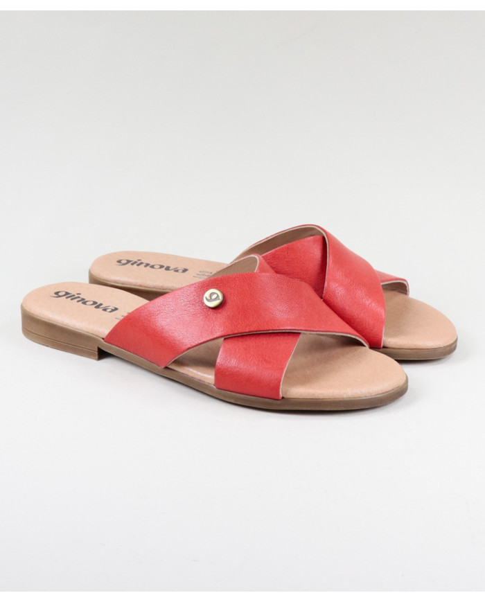 Chinelos de Senhora Ginova com Tira em Pele