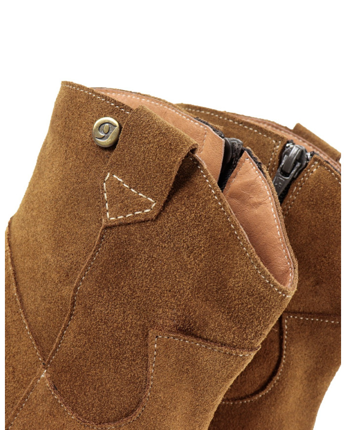 Botas Camel Texanas de Mulher Ginova