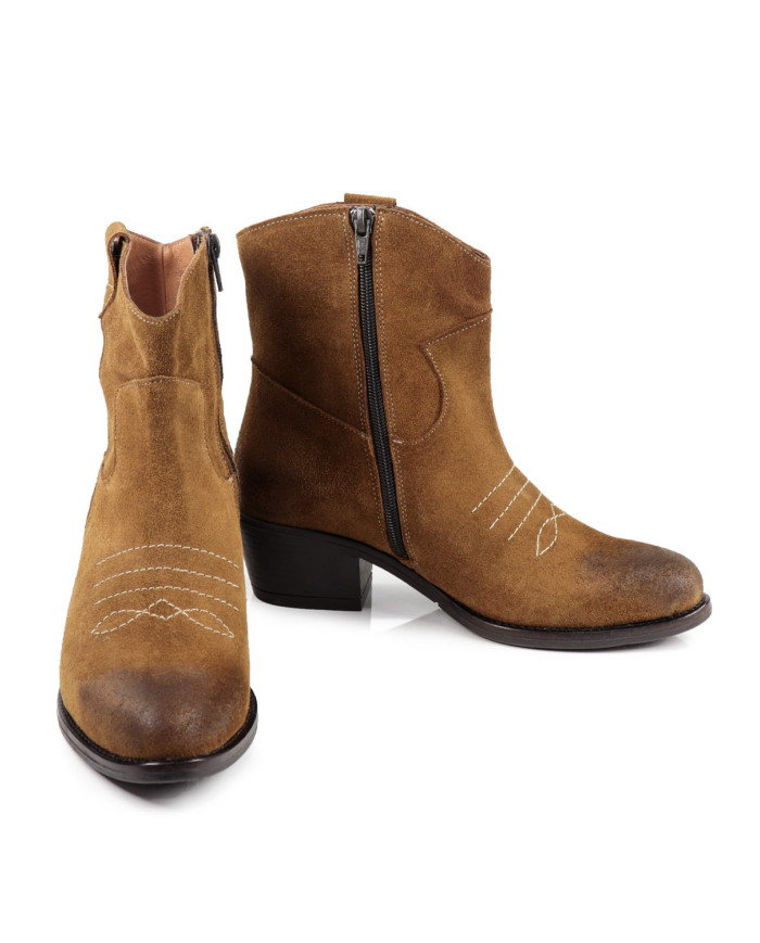 Botas Camel Texanas de Mulher Ginova