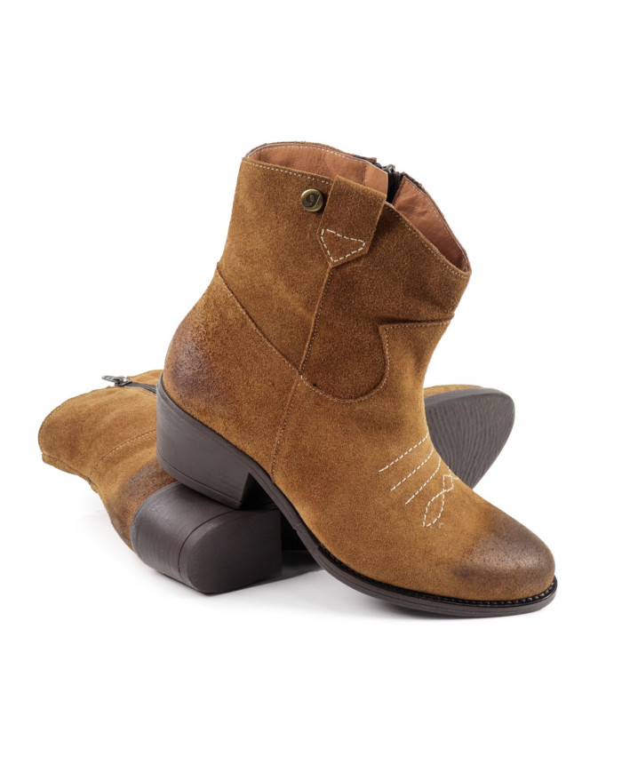 Botas Camel Texanas de Mulher Ginova