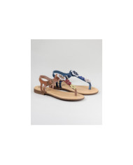 Señoras Sandalias con Flores en la Franja