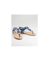 Señoras Sandalias con Flores en la Franja