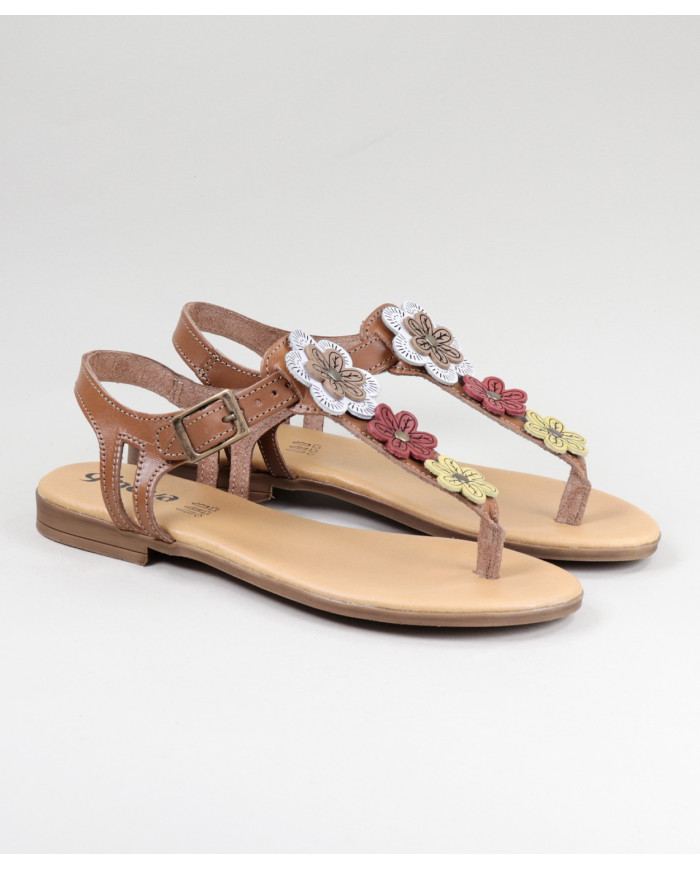 Ladies Sandals with Flowers