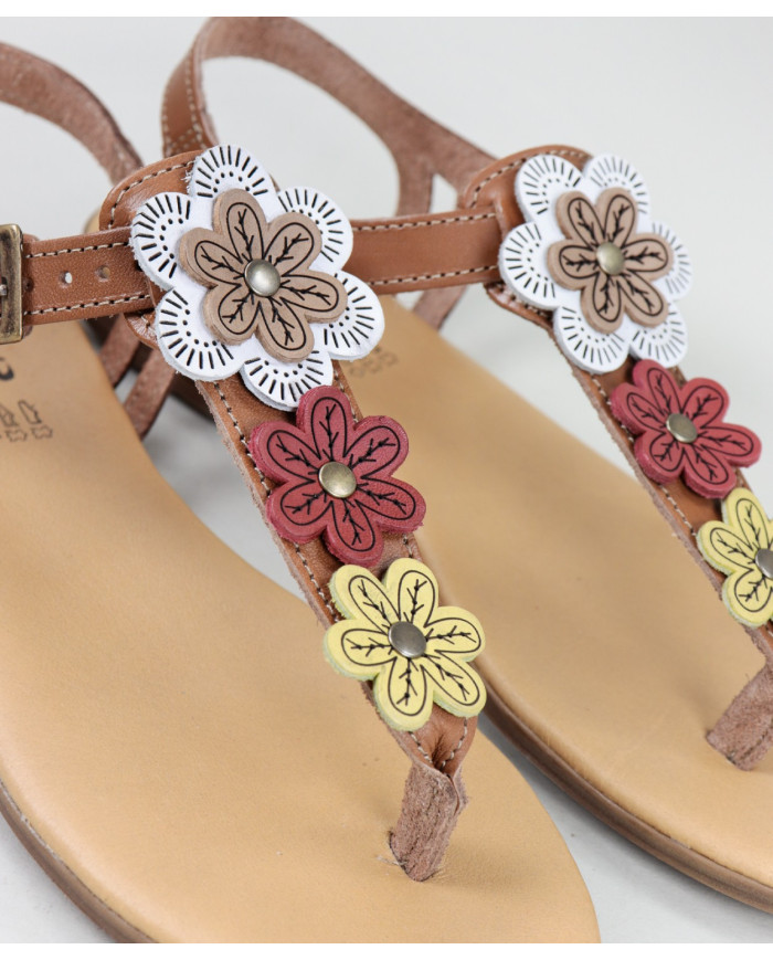 Ladies Sandals with Flowers