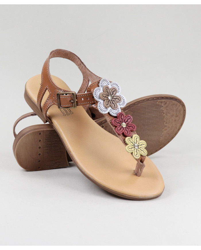 Sandálias de Senhora com Flores