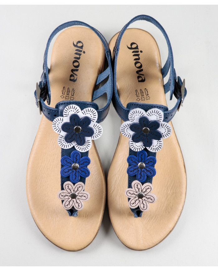 Ladies Sandals with Flowers