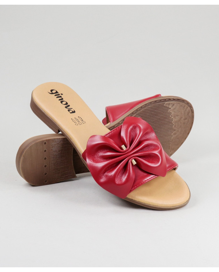 Red Slippers of Lady Ginova with Lace