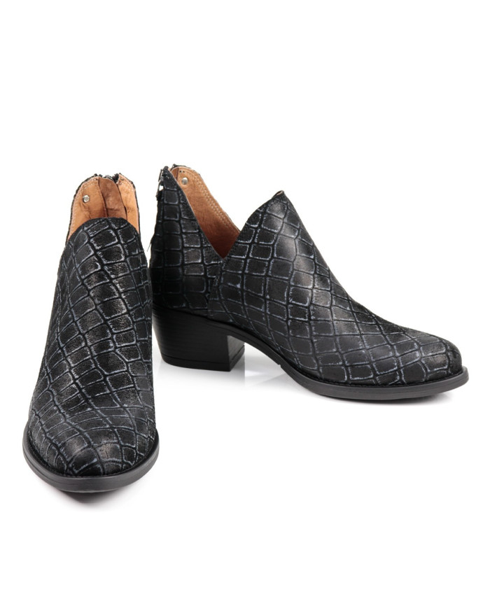 Women's Black Boots Ginova with Fecho Back