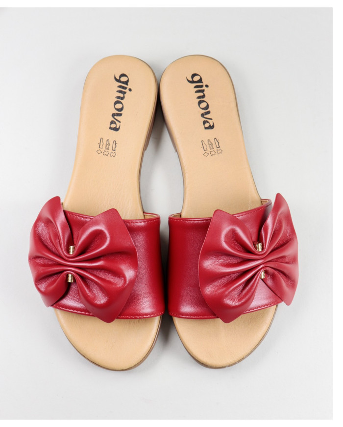 Red Slippers of Lady Ginova with Lace