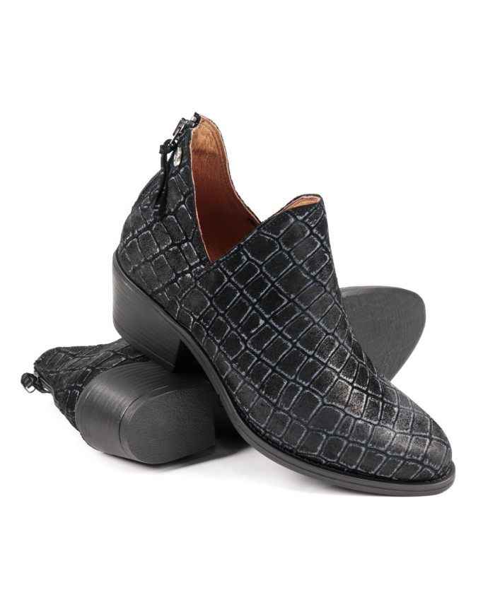 Women's Black Boots Ginova with Fecho Back