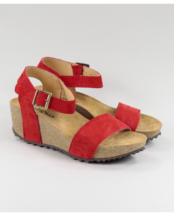 Red Sandals by Ms. Ginova with Apertar Strip