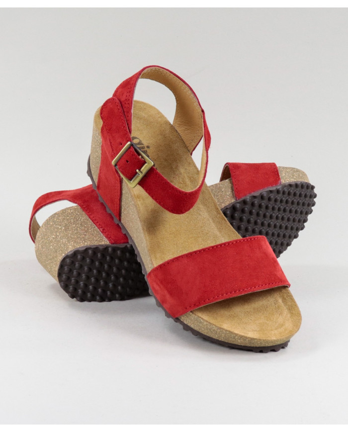 Red Sandals by Ms. Ginova with Apertar Strip
