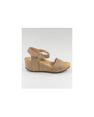 Taupe de Senhora Ginova sandals with Apertar Strip