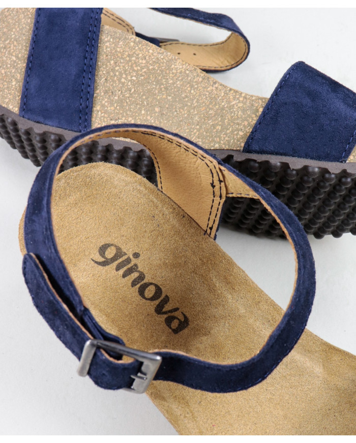 Blue Sandals by Mrs. Ginova with Apertar Strip