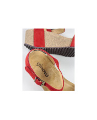 Red Sandals by Ms. Ginova with Apertar Strip