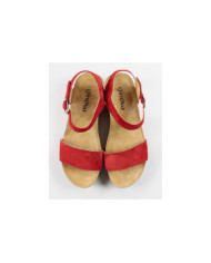 Red Sandals by Ms. Ginova with Apertar Strip