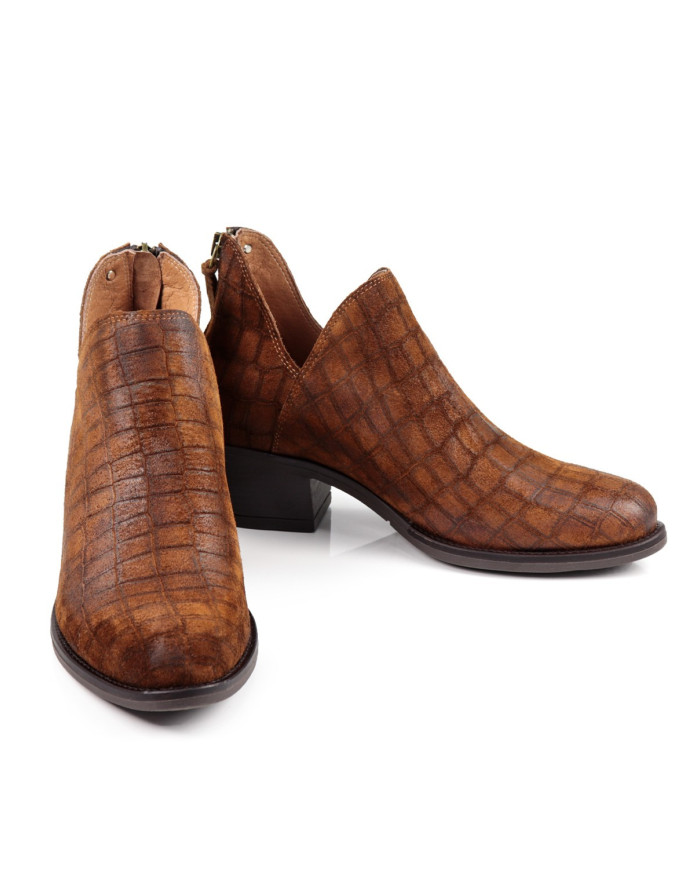 Botas Camel Femininas Ginova com Fecho Atrás