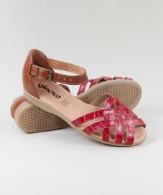 Sandálias de Senhora Ginova em Pele
