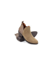 Botas Taupe de Salto Médio Ginova