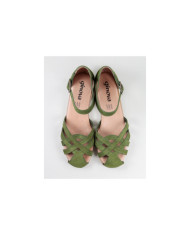 Green Sandals by Senhora Ginova in Camurça