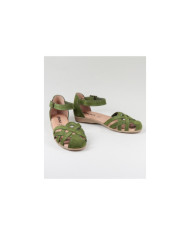 Green Sandals by Senhora Ginova in Camurça