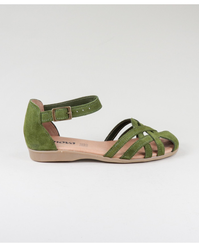 Green Sandals by Senhora Ginova in Camurça