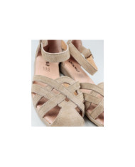 Taupe de Senhora Ginova Sandals in Camurça