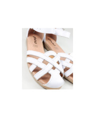 White Sandals by Mrs. Ginova in Camurça
