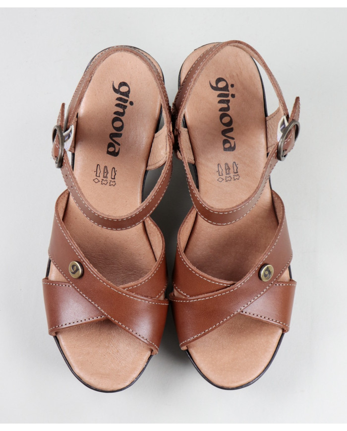 Sandals by Madame Ginova with Cross Strips