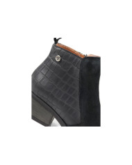 Black Botim Middle Jump Ginova in Camurça