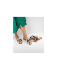 Women's Slippers with Fabric Lace