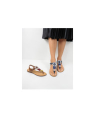 Ladies Sandals with Flowers in the Strip