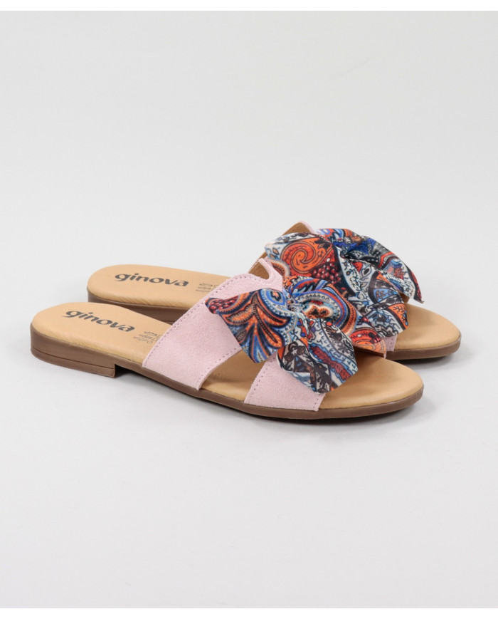 Women's Slippers with Fabric Lace