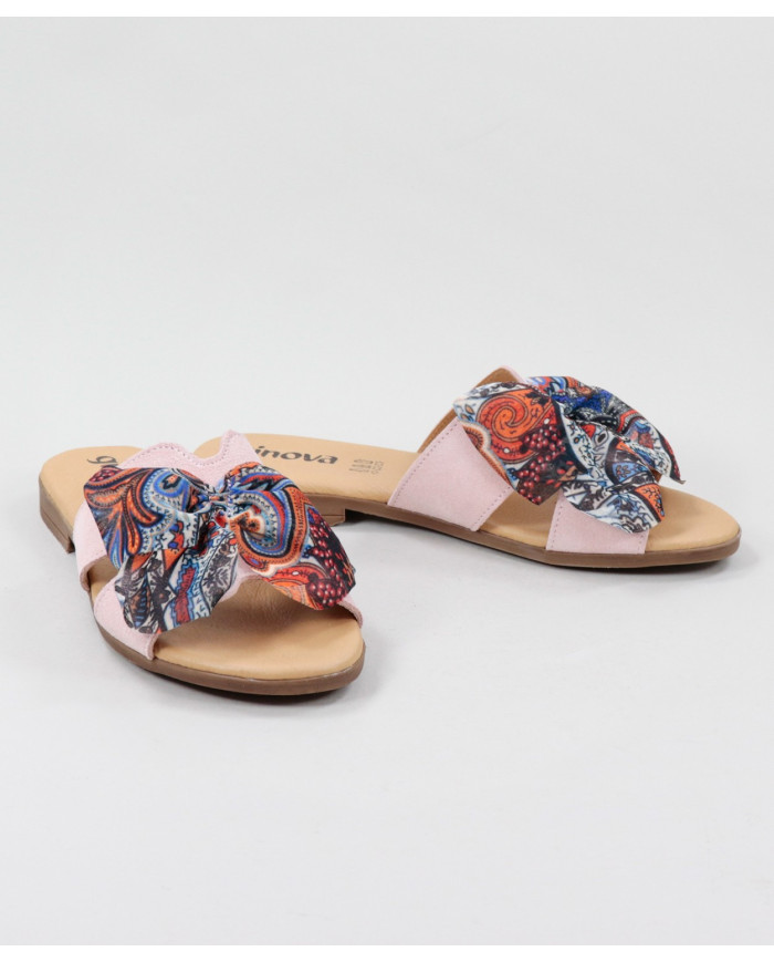 Zapatillas de mujer con encaje de tela